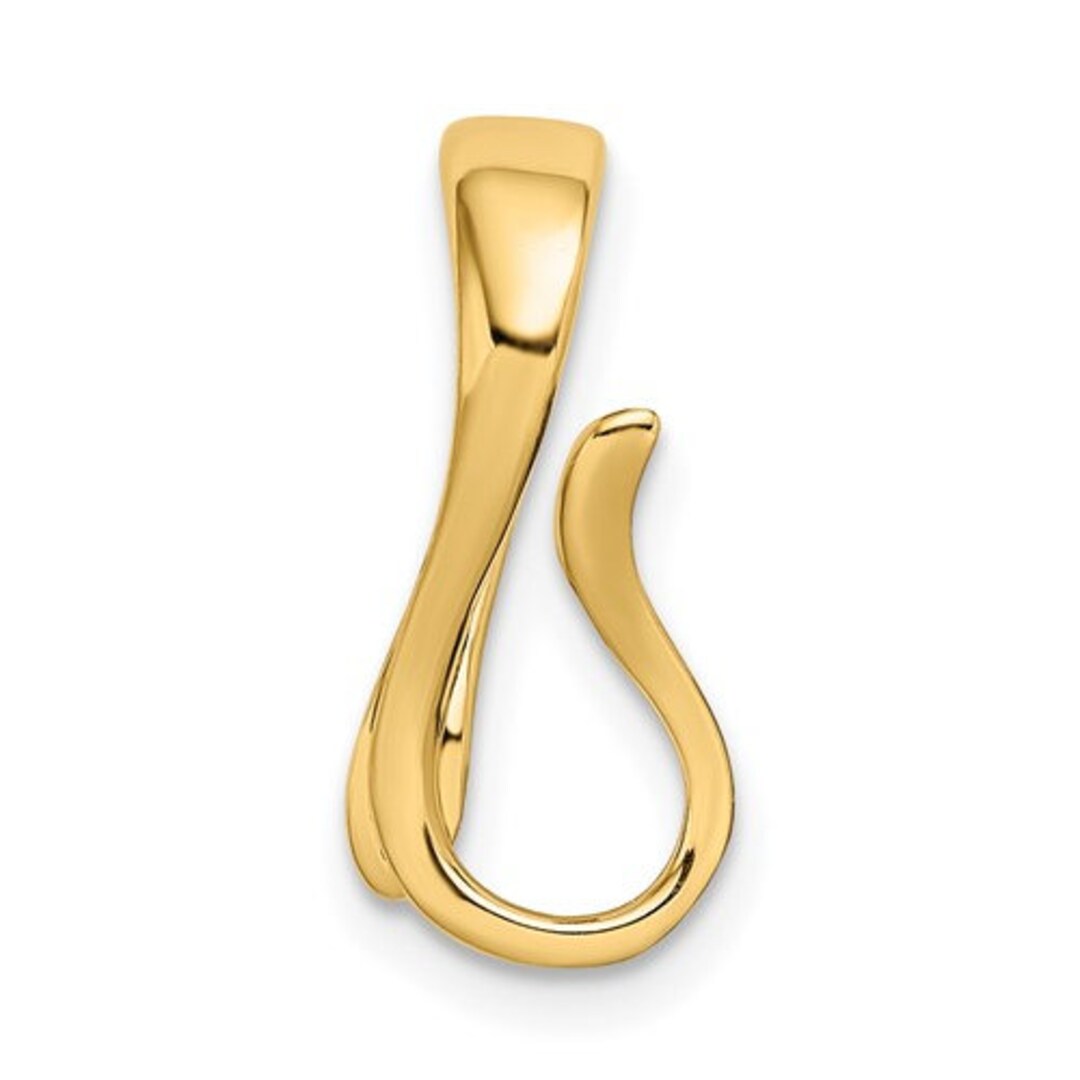 14KT Yellow Gold Slide Pendant Hanger Enhancer for Omega Pearls 6.5mm