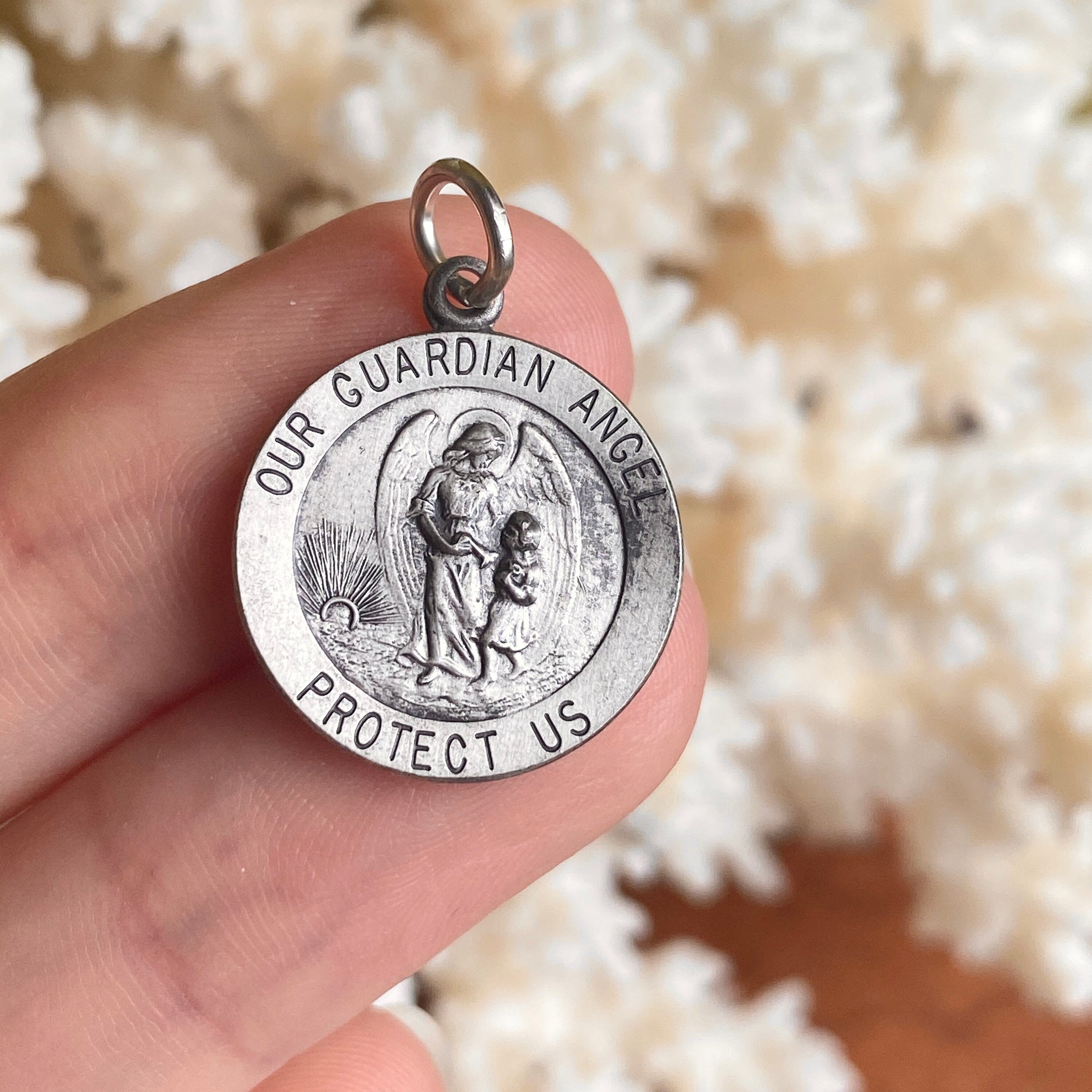 Our guardian angel protect us pendant deals