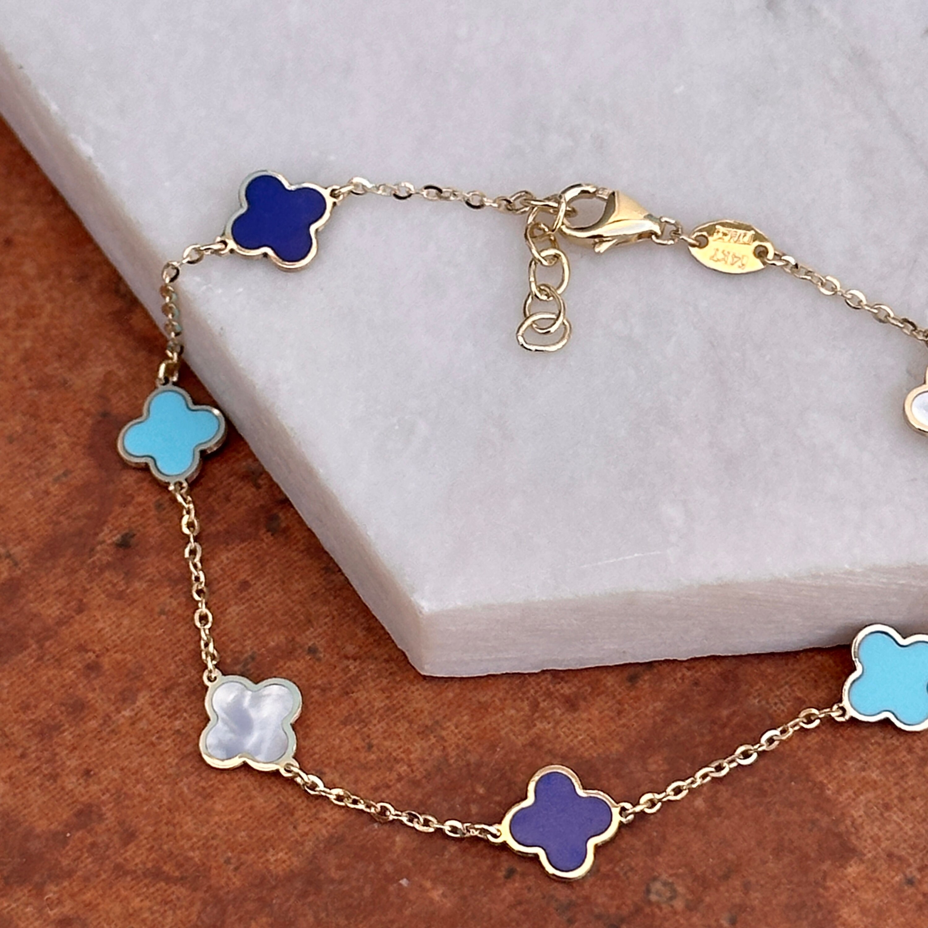 【HYERES LOR】22FW★ Colombed'Or Color Clover Chain Bracelet il_fullxfull.5878625324_55cw.jpg