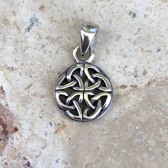 Sterling Silver Antiqued Celtic Knot Pendant