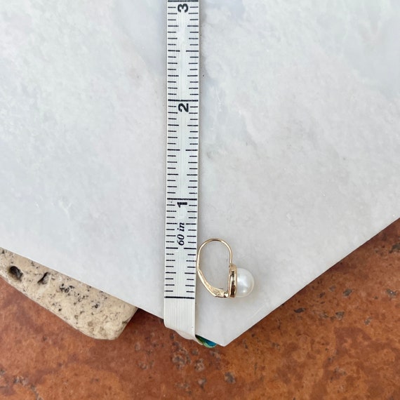 Orecchini in ORO Giallo 14 kt e di PERLE Vere con DIAMANTI Pendenti da Donna