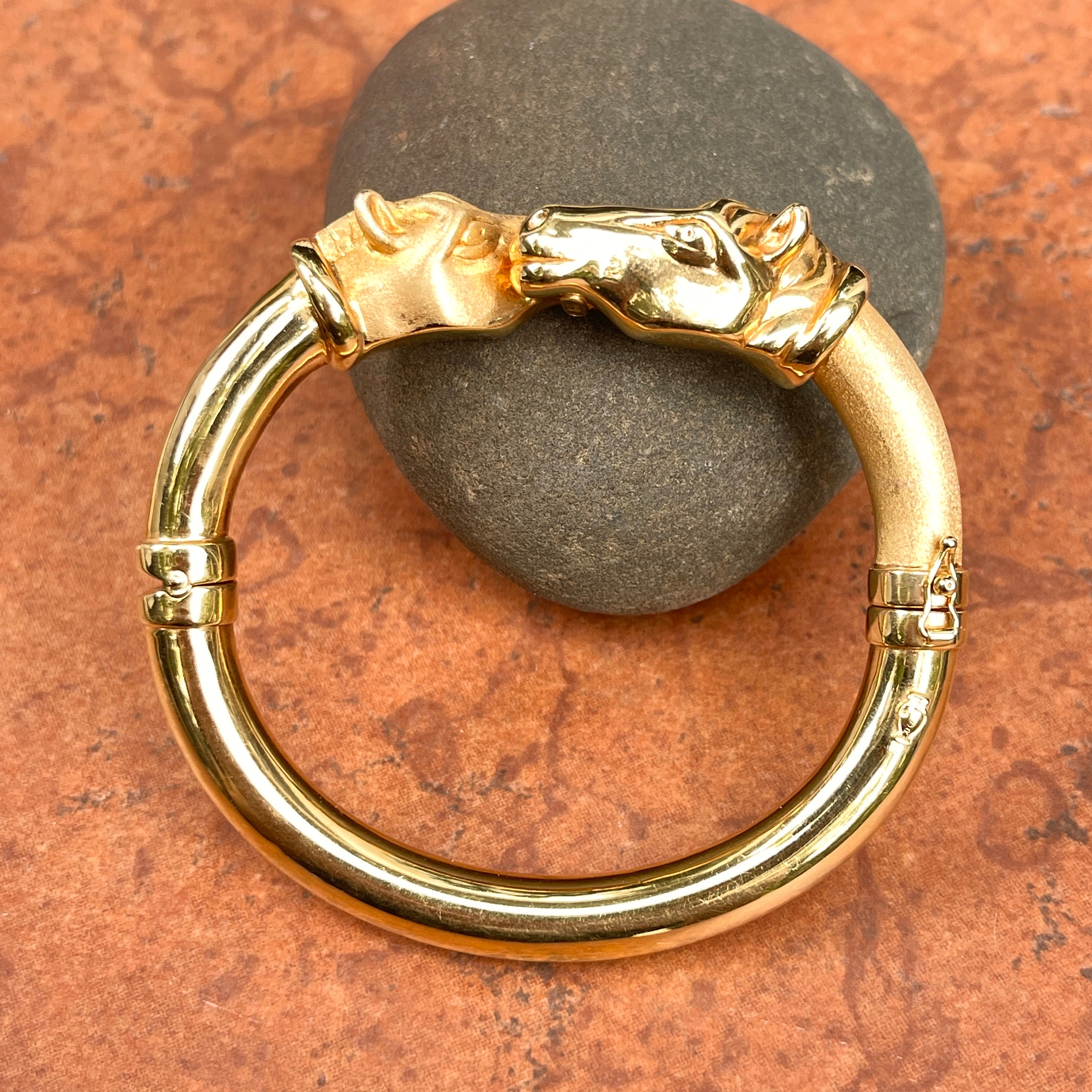 ALPHA 80s ENGLAND vintage gold rhinestone bangle - Shop