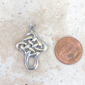 Sterling Silver Celtic Irish Knot Cross Pendant Charm - Etsy