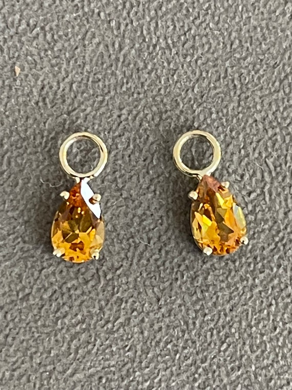 Custom 14KT Yellow Gold Genuine Citrine Faceted P… - image 3