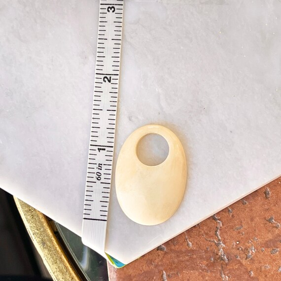 Cream Gemstone Oval Hooplet Pendant Charms Interc… - image 7