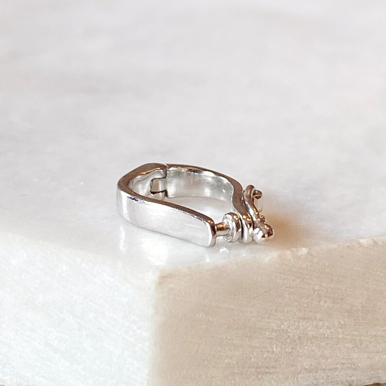 14KT White Gold Enhancer Slide Omega Bail Locking For Pearls Etsy