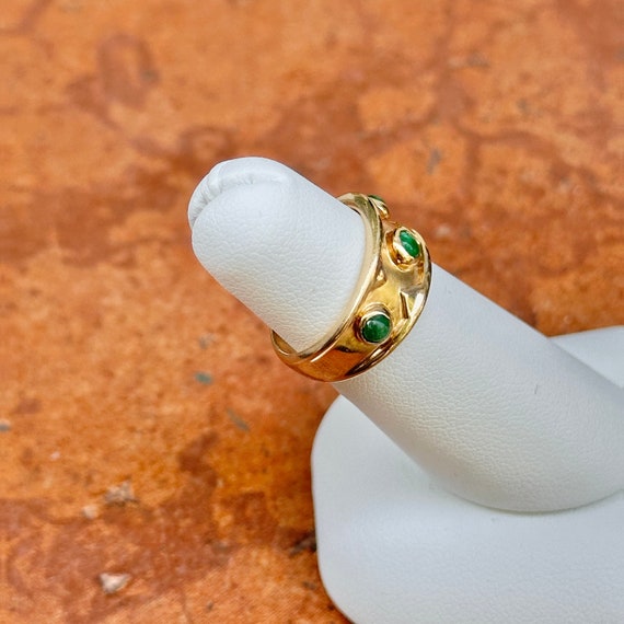Estate Vintage 10KT Yellow Gold Matte Etruscan By… - image 9