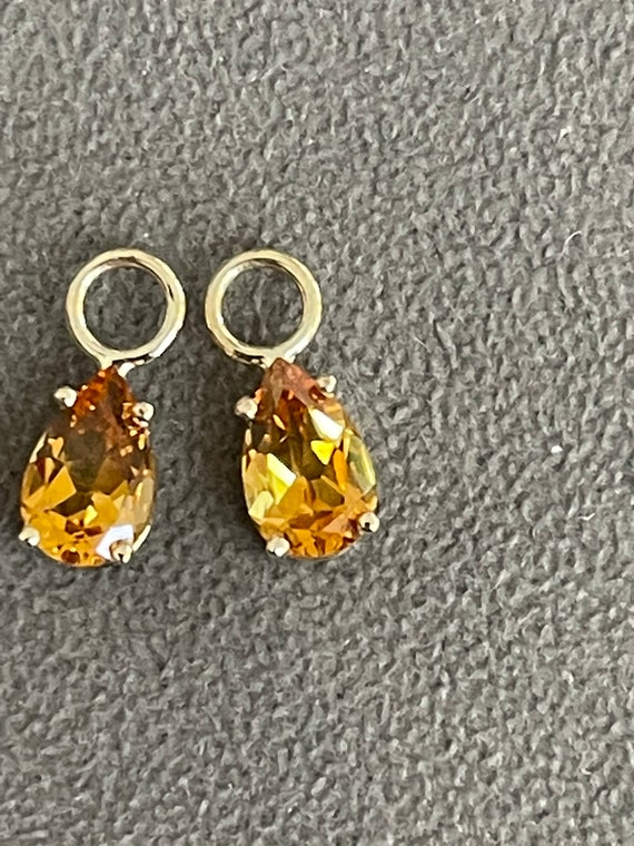 Custom 14KT Yellow Gold Genuine Citrine Faceted P… - image 1
