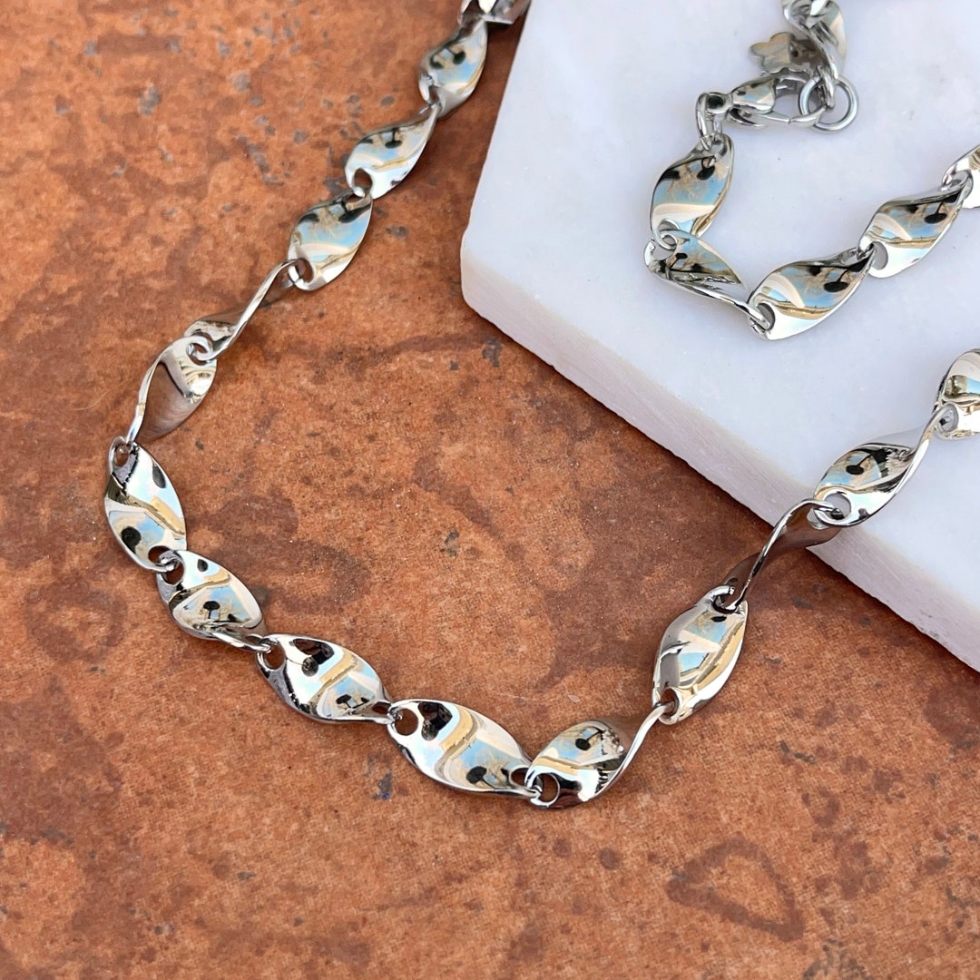 Stainless Steel Specialty Twisted Mariner Style 7mm Link Etsy