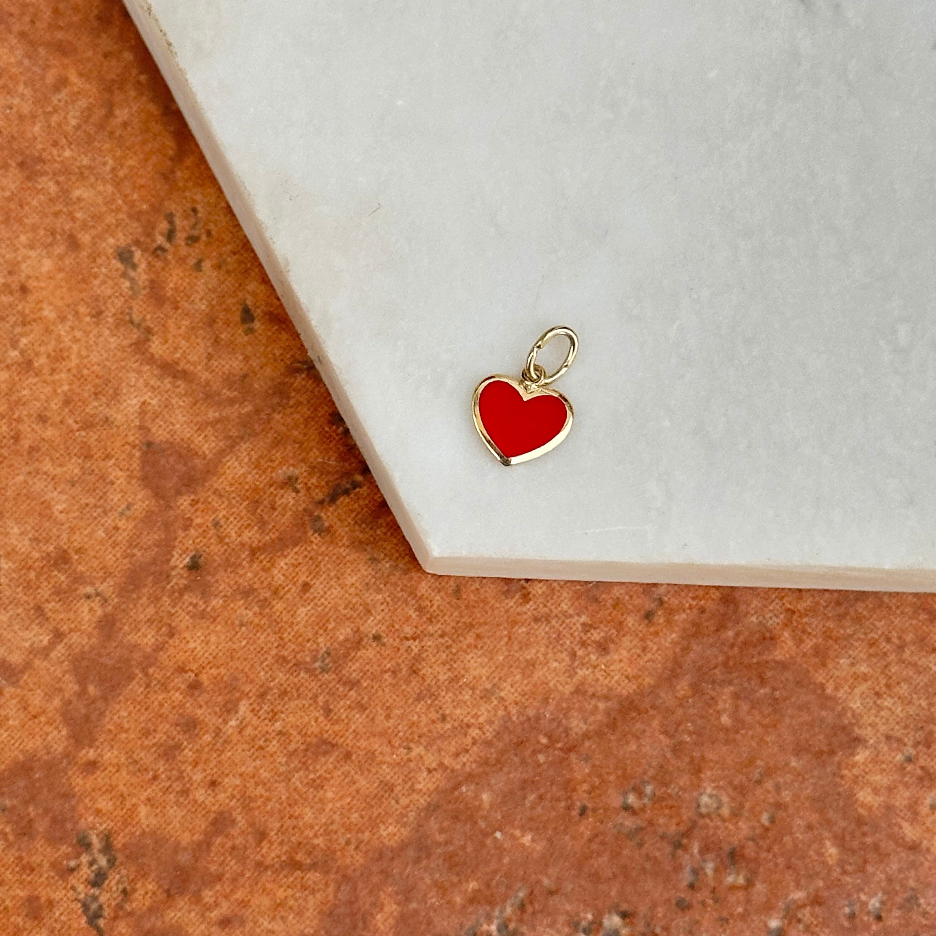 Sterling Silver Heart Charm, S925 Silver Love Heart Charms Enamel Charms  for Jewelry Making Supplies, Bracelet Charm, Earring Charm 