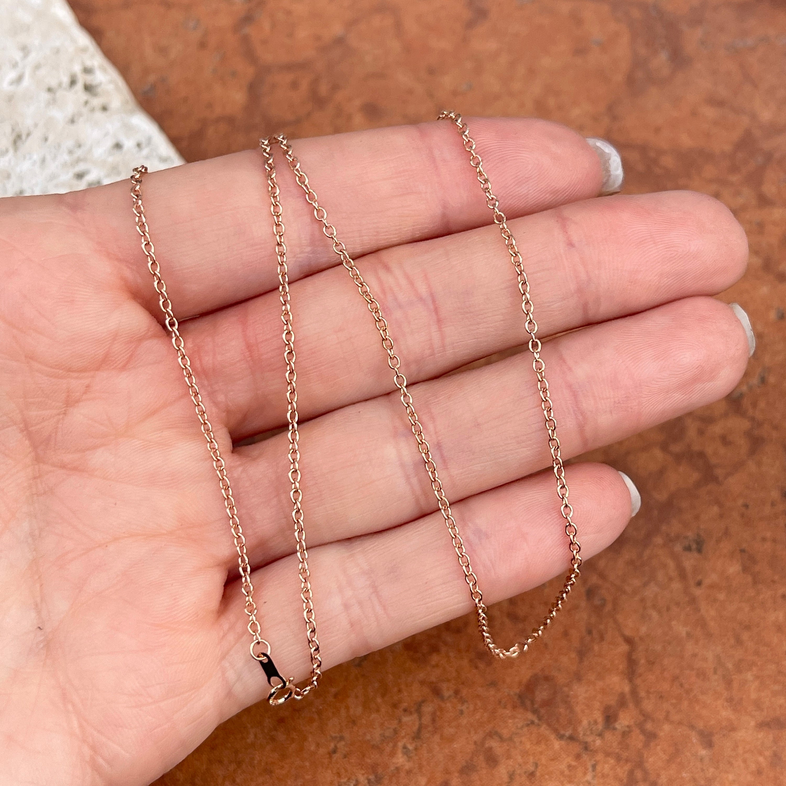 Collana In Vero Oro Rosa 10 Carati 3D Cavo Franco Scatola - Foto 9