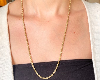 14KT Yellow Gold Semi-solid 2.8MM Rope 