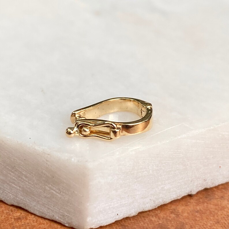 14KT Yellow Gold Enhancer Slide Omega Bail Locking for Pearls Etsy
