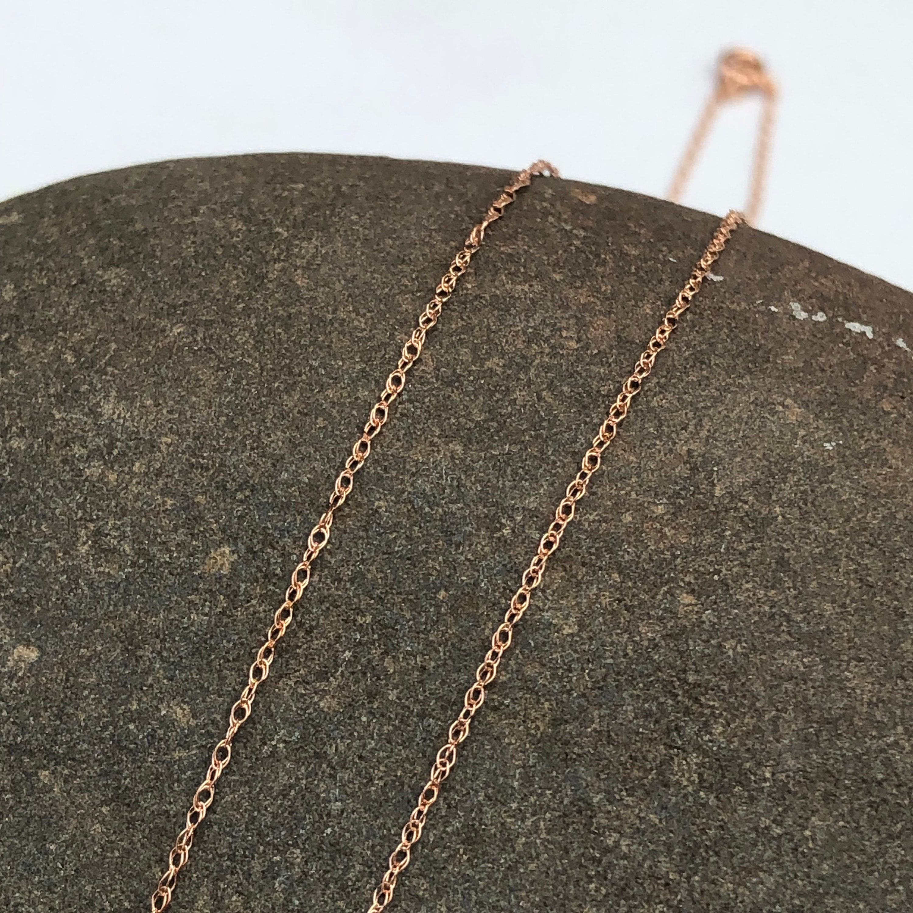 14KT Rose Gold .50MM Super Fine Cable 