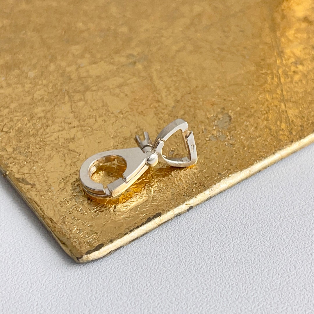 Sterling Silver 5MM Enhancer Slide Bail Hanger Necklace Pendants