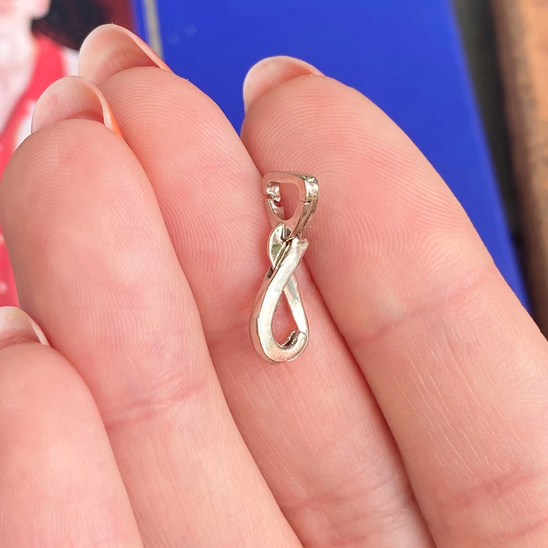 14KT White Gold 2MM Enhancer Slide Bail Hanger Necklace Etsy