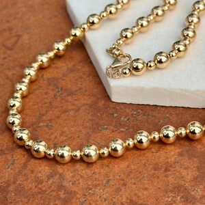 thumbnail image 2 of 30-Inch Men's Stainless Steel Gold Plated Bead Link Chain Necklace – 2.5mm 2 of 6