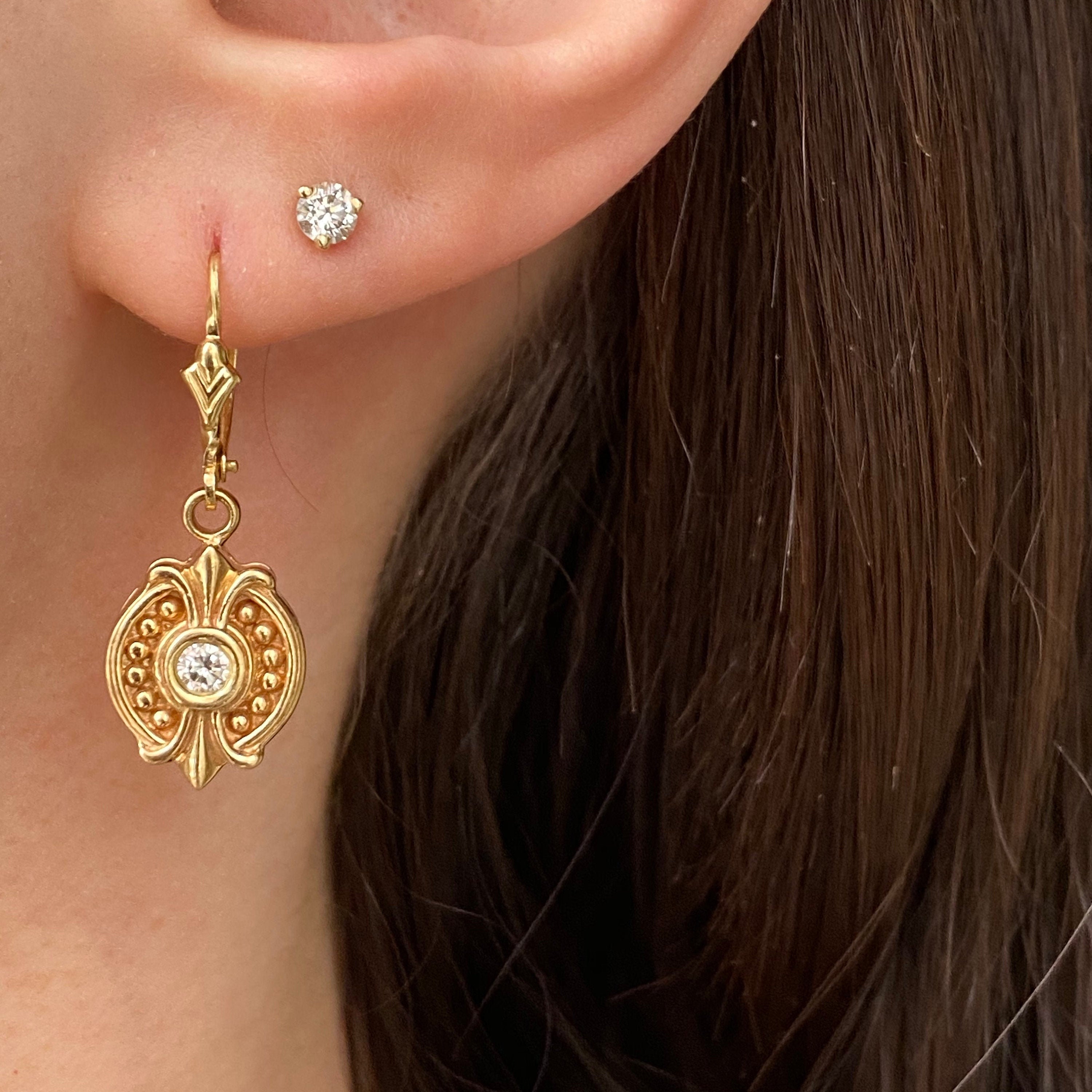 PAVOI Orecchini Convertibili 14K: Indossali In 2 Modi! Oro Rosa/Bianco/Giallo - 3