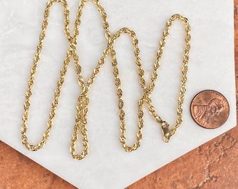 14KT Yellow Gold Semi-solid 2.8MM Rope 