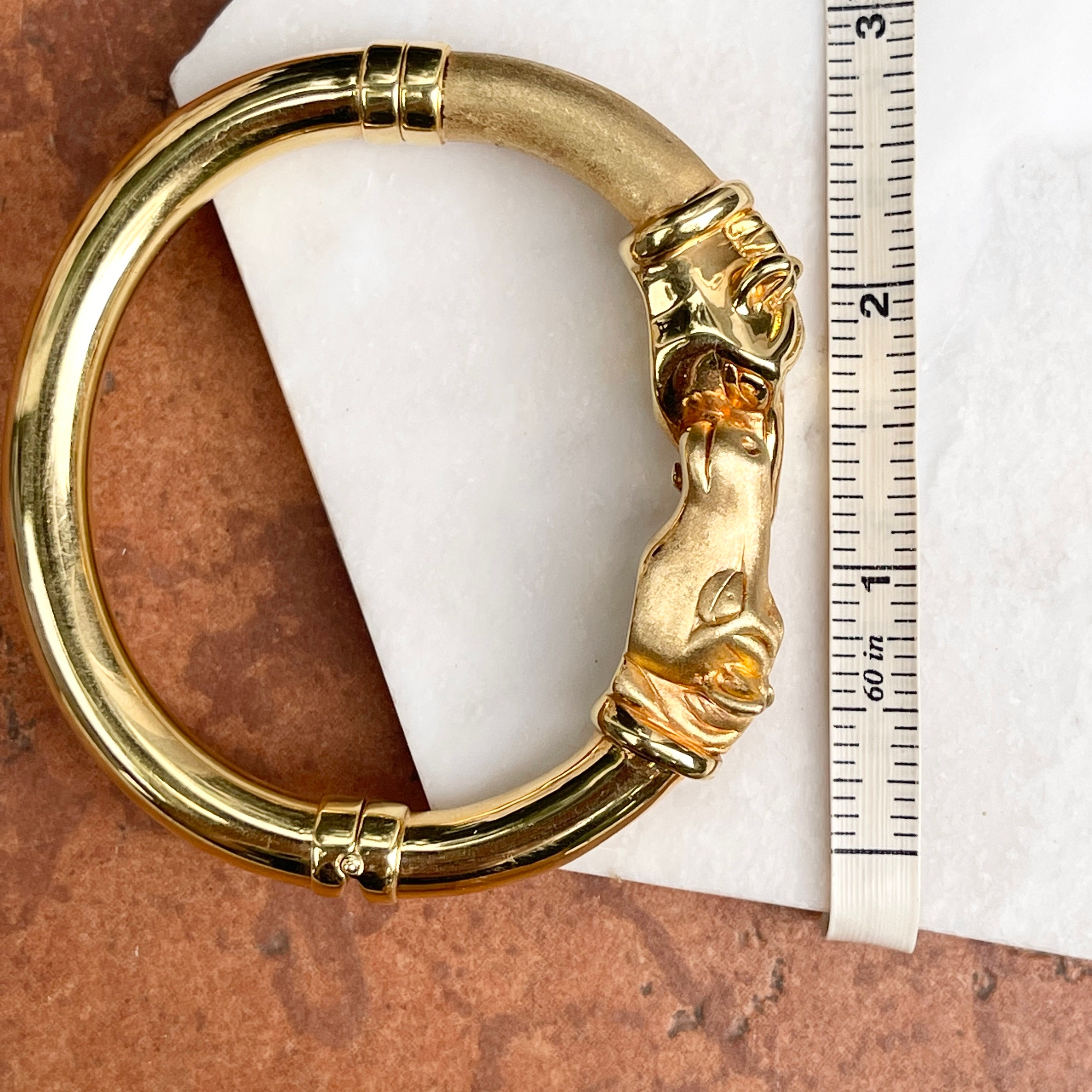 ALPHA 80s ENGLAND vintage gold rhinestone bangle - Shop