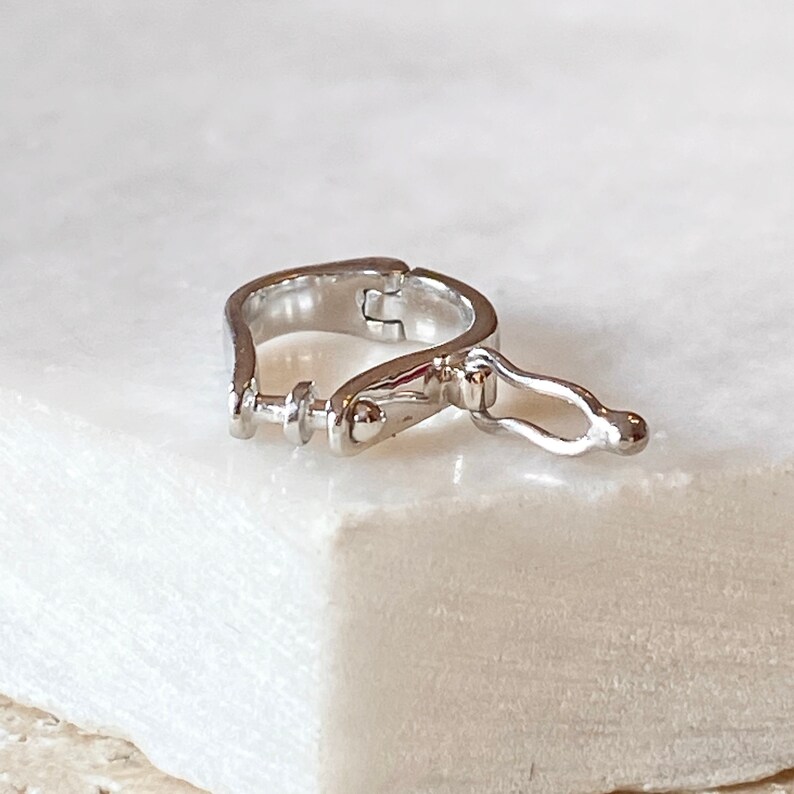 14KT White Gold Enhancer Slide Omega Bail Locking For Pearls Etsy