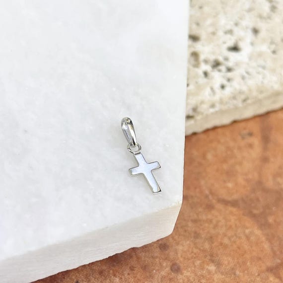 750/ 18Kt. Weissgold Kreuz Anhänger (Neu Und Originalverpackt) In