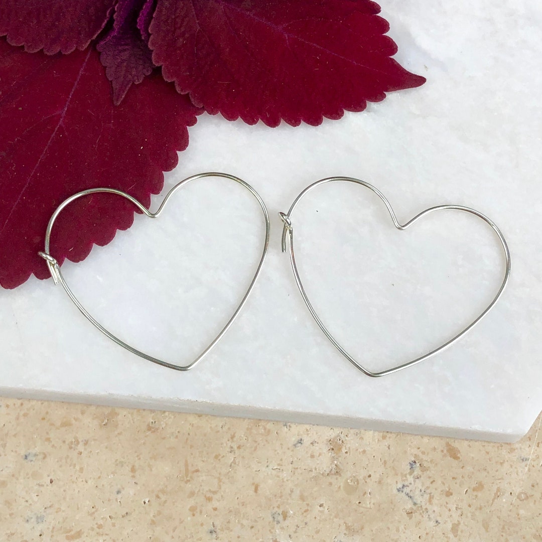 Heart Hoop Earrings | Pearl Drop Earrings | Chunky Gold Hoop Earrings in  Gold and Silver – Huge Tomato
