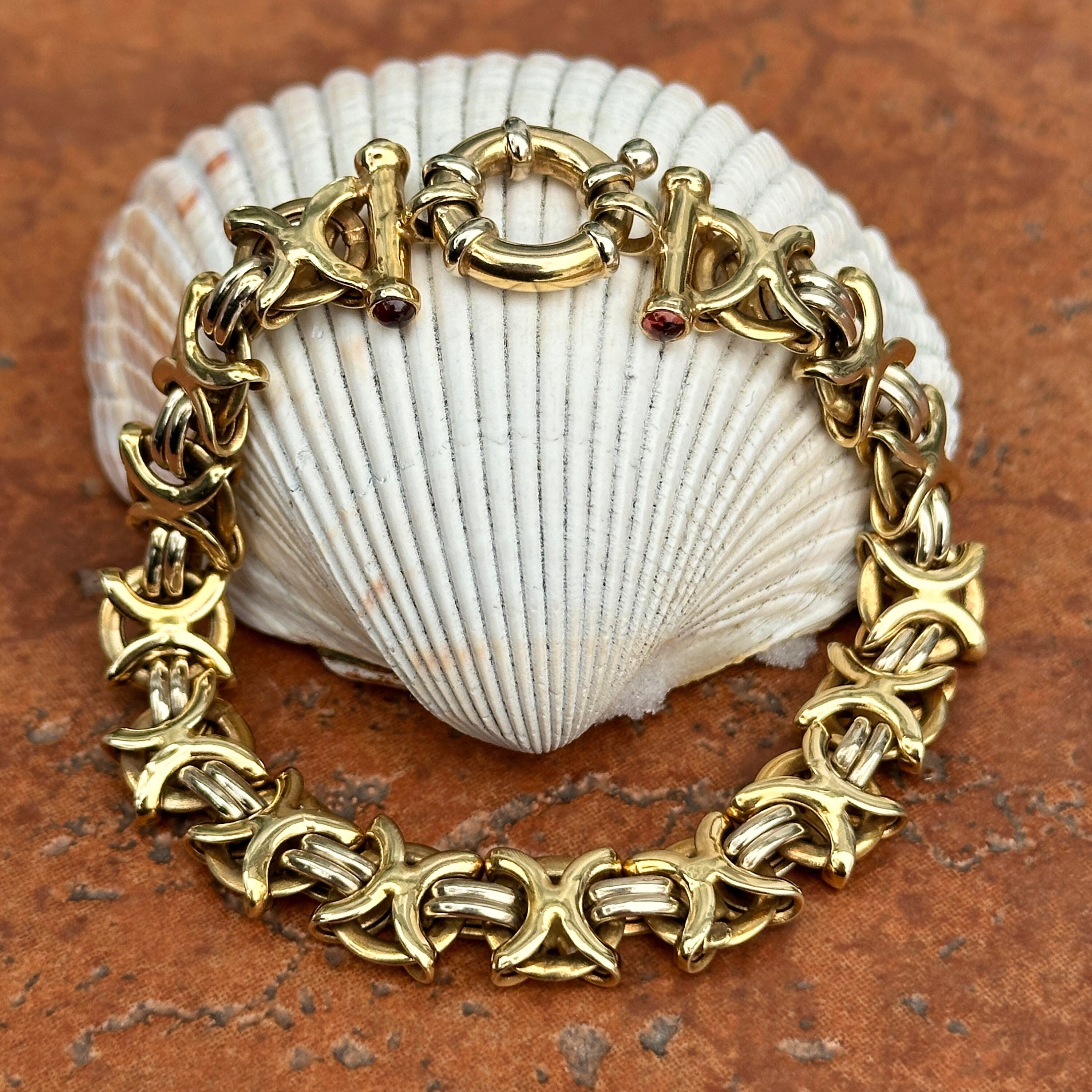 Vintage Sterling 14k Bracelet Toggle - Etsy
