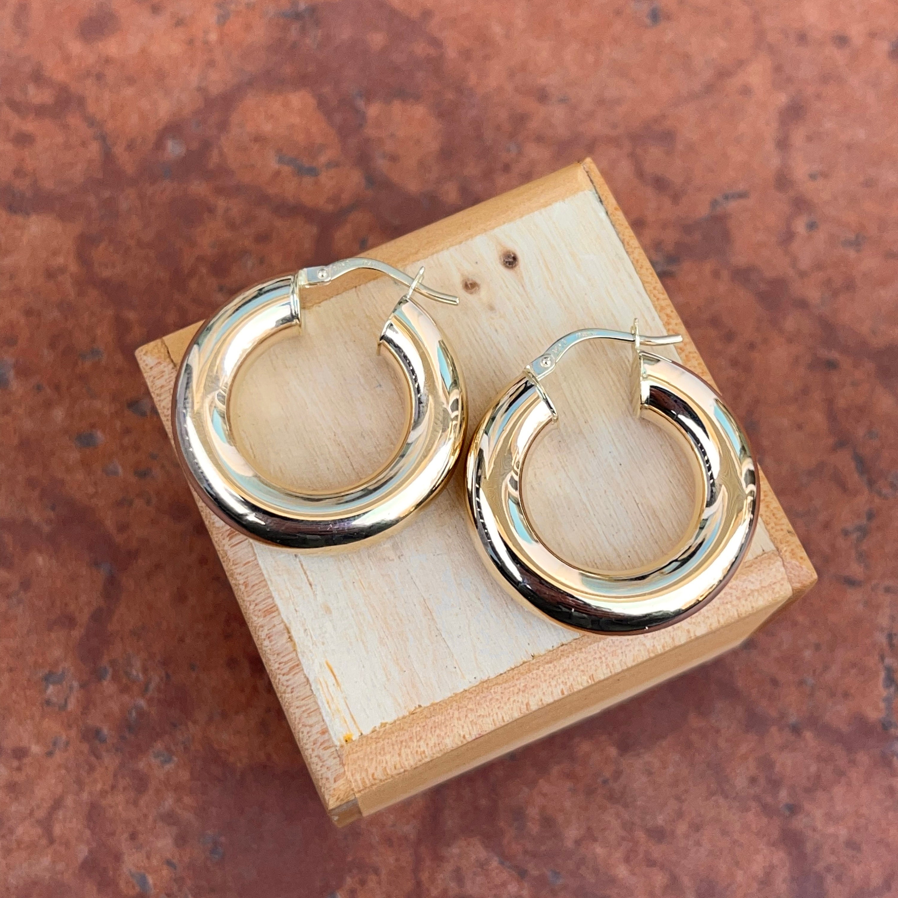 Swarovski Ortyx Hoop Earrings Pyramid Cut Yellow Gold-Tone