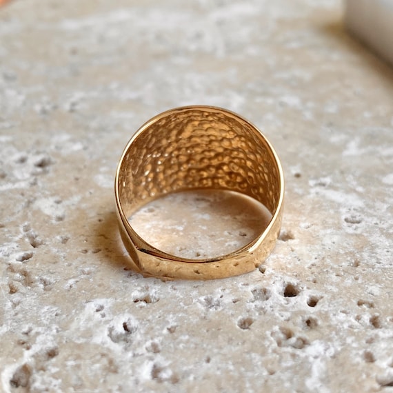 Solid 10k Yellow Gold Love Script Ring - High Polish, Size 6.5, Handcrafted In USA, Gift Ready