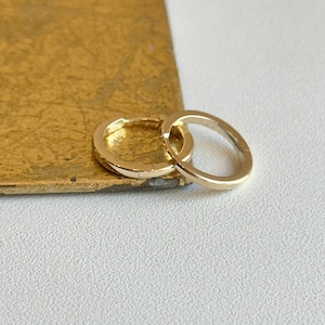 14KT Yellow Gold Solid Round 1.65mm Huggie Hoop Earrings NEW 15mm Small Hinged Posts