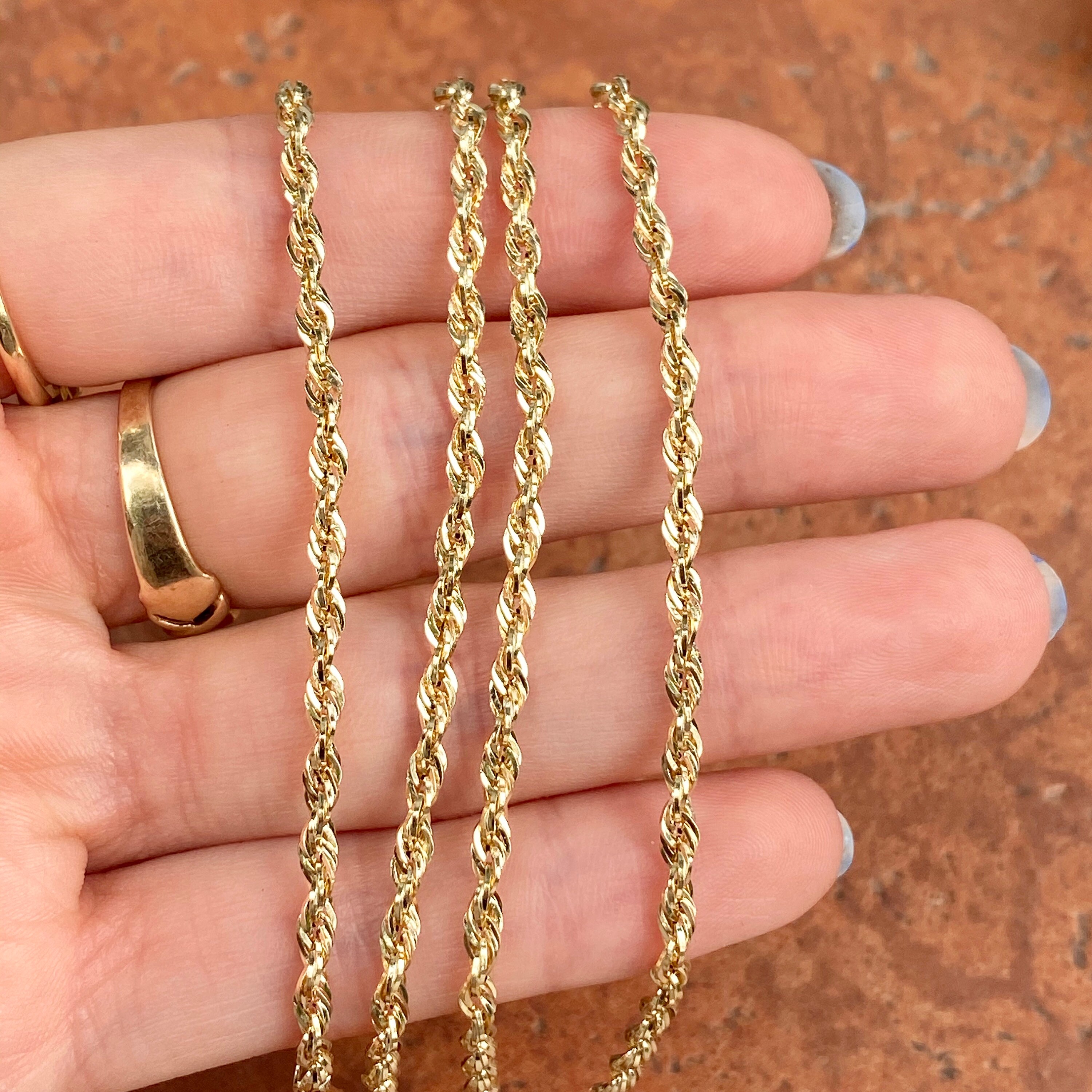 14KT Yellow Gold Semi-solid 2.8MM Rope 
