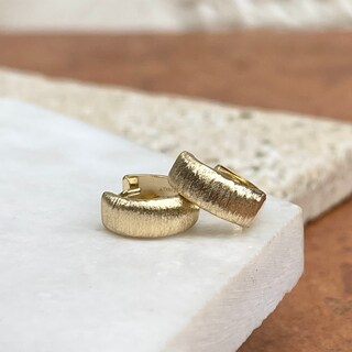 Orecchini A Cerchio Huggies In Oro Giallo 14K Con Diamanti Neri - 1 Carato Totale (ctw), Modello DR1215-1922