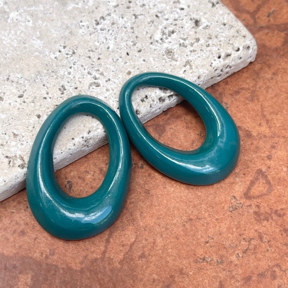 Charm Metal Painted Circle Open /pair Charm Metal Painted Circle Open /pair