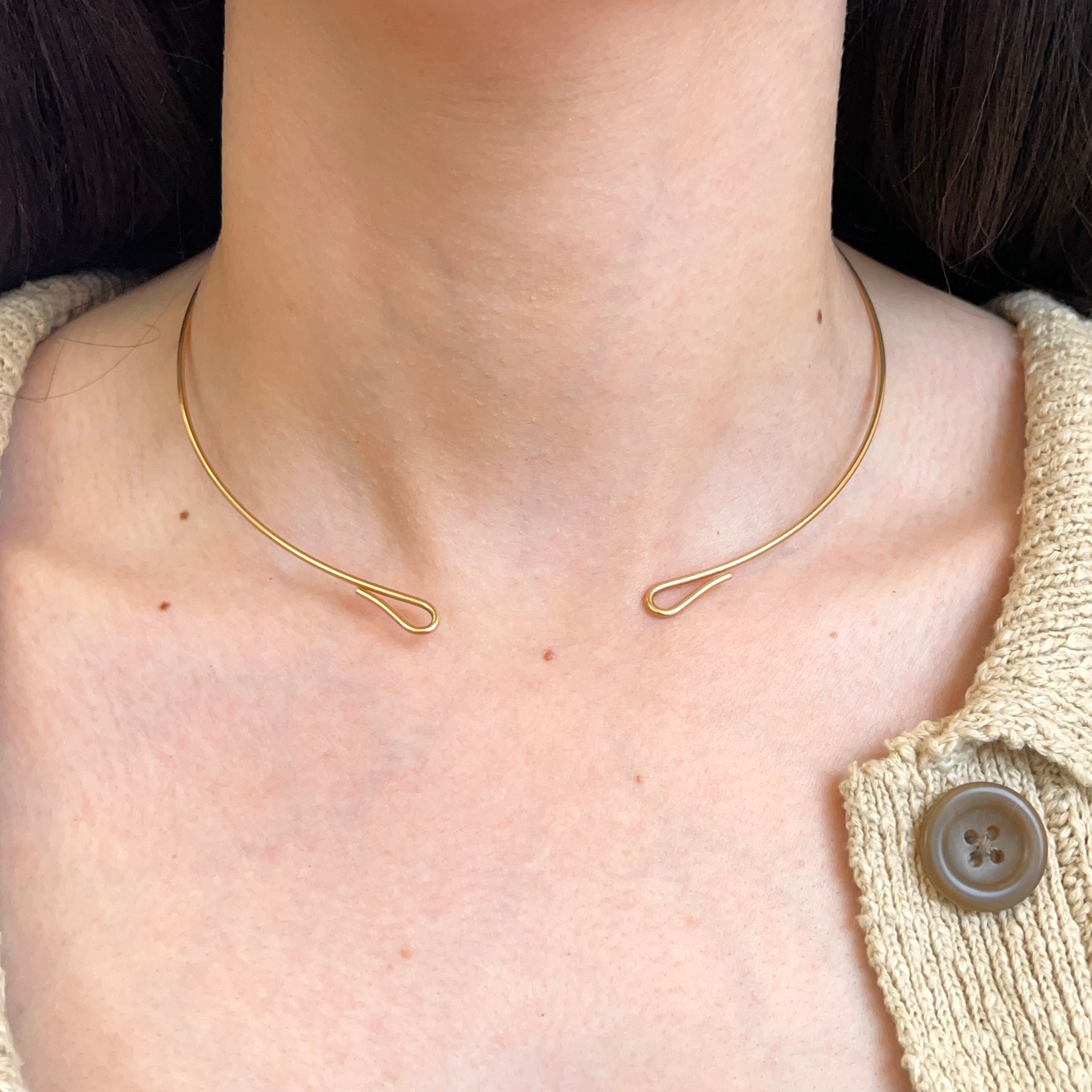Collana Girocollo Donna Con Fiocco - Placcata Oro 14K, Catena Sottile Regolabile - Regalo Di Compleanno