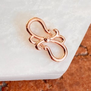 14KT Rose Gold Stylized SEALED S-Hook Curly Design Clasp Extender Etc NEW