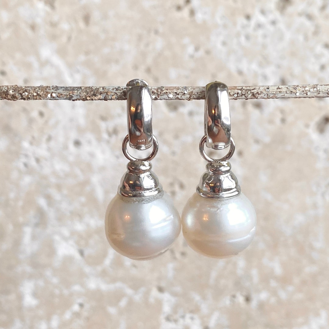 Sterling Silver & Paspaley South Sea Pearl Earring 12MM New - Etsy