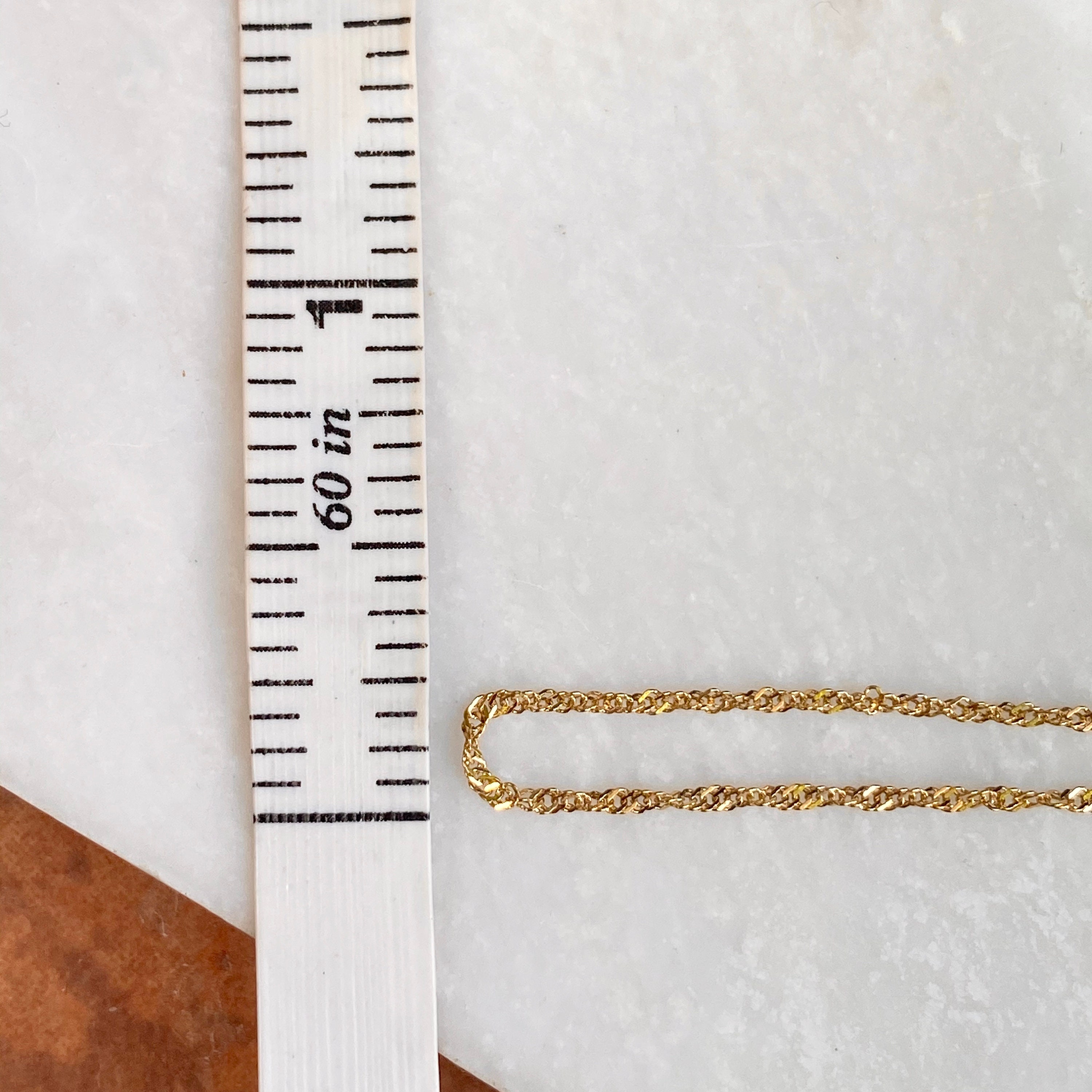 10KT Yellow Gold Polished 1.1mm Singapore Link Style Bracelet | Etsy