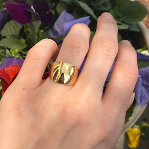 10KT Yellow Gold High Polished Domed Cigar Band Wide Ring NEW Size 6.5 European Shank