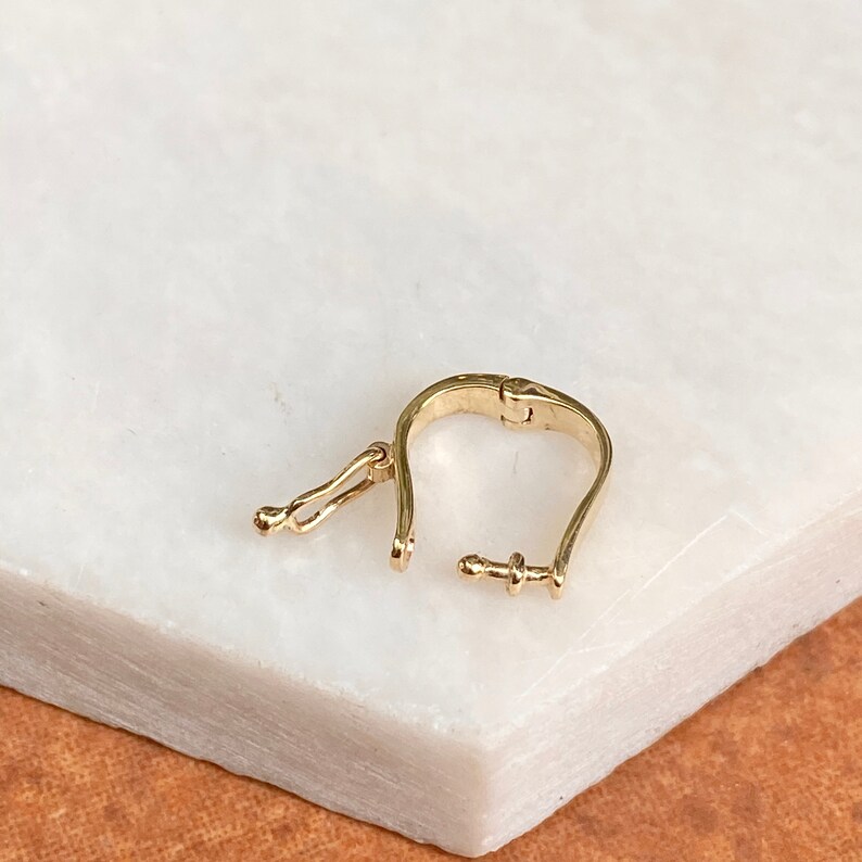 14KT Yellow Gold Enhancer Slide Omega Bail Locking for Pearls Etsy