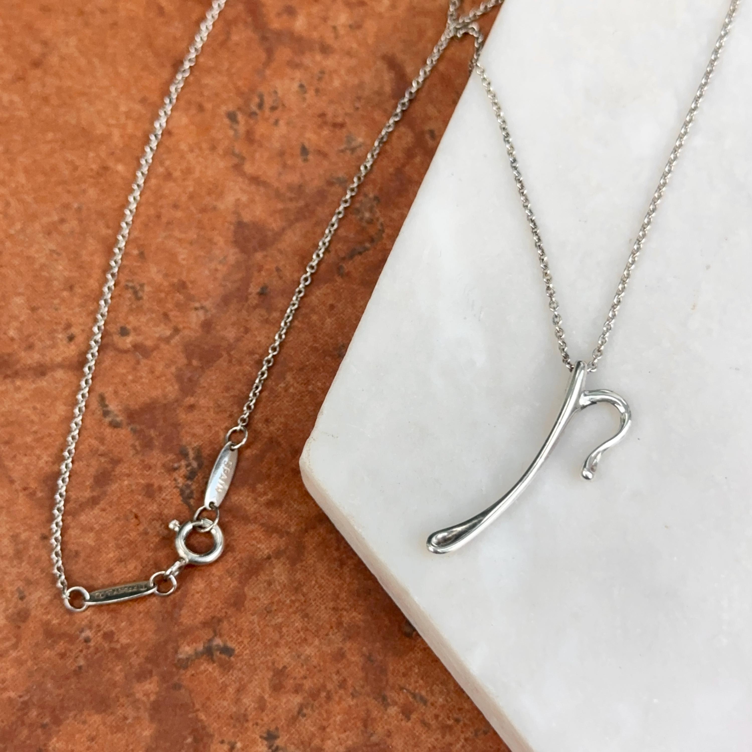 Sterling Silver Tiffany and Company Elsa Peretti Initial 