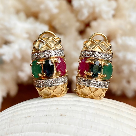 Gold pave earrings new arrivals