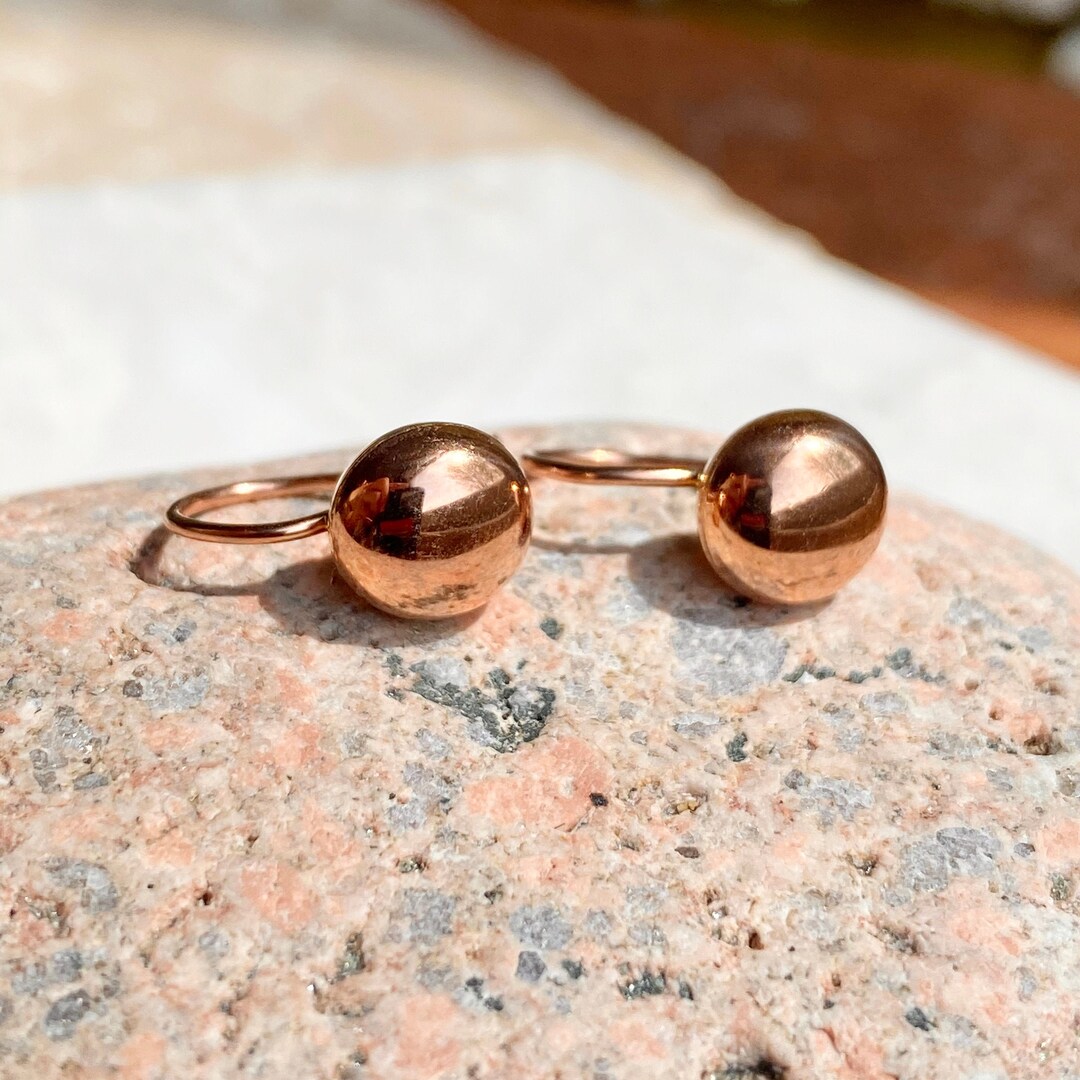 WS2023SEP065 (16M Half Ball Earrings - Gold) main image 1