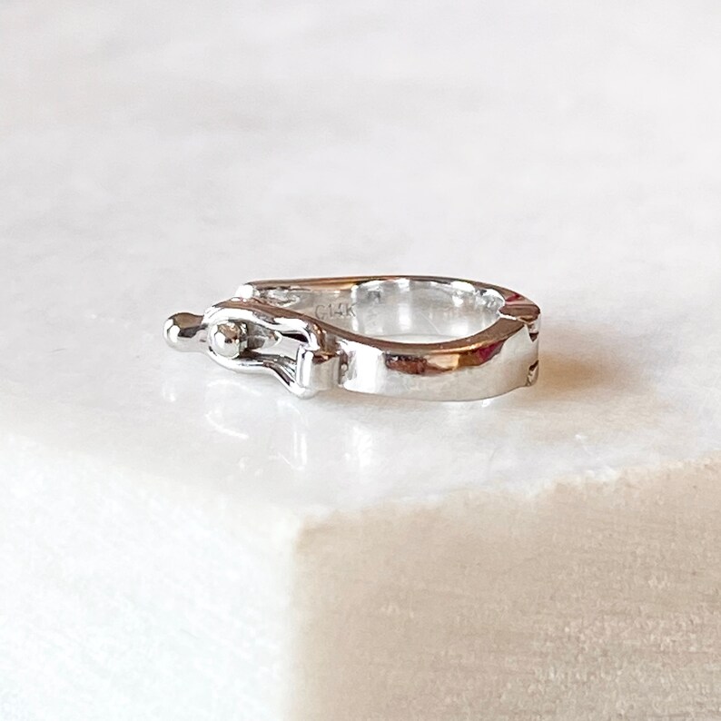 14KT White Gold Enhancer Slide Omega Bail Locking For Pearls Etsy