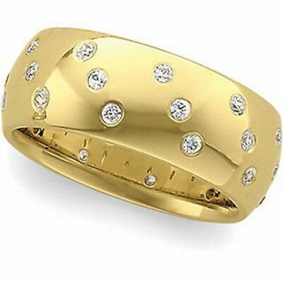 14kt Gold Cigar Style Monogram Ring, 14K Yellow Gold