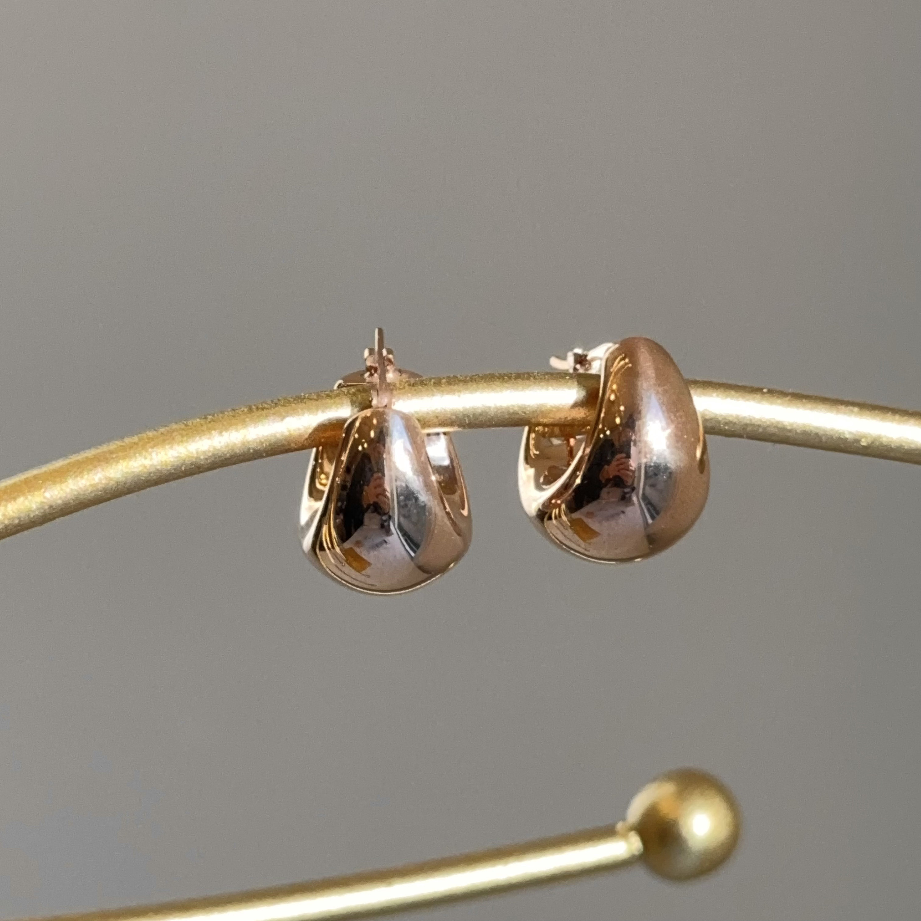 Orecchini a cerchio spesso in oro massiccio 14K, 1 pollice (orecchini a cerchio pendenti Jumbo oversize spessi 10 mm) {coppia o orecchini a cerchio singoli} - Italia