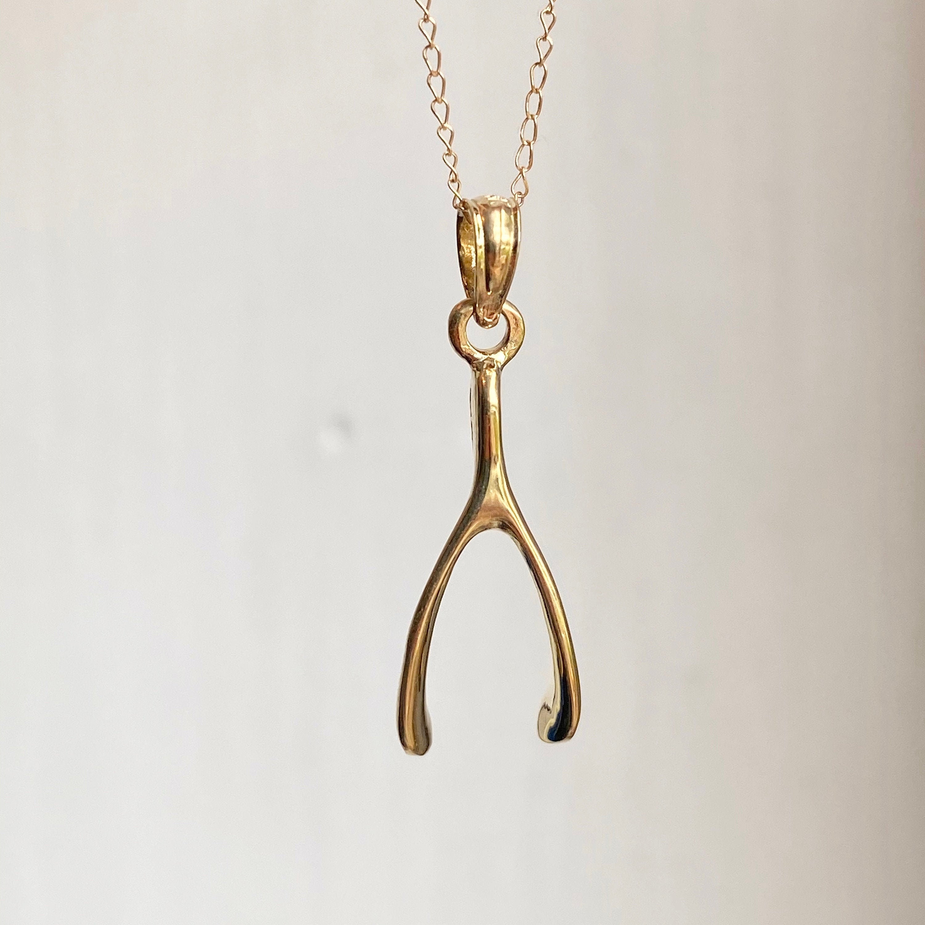 10KT Yellow Gold Polished Wishbone Good 