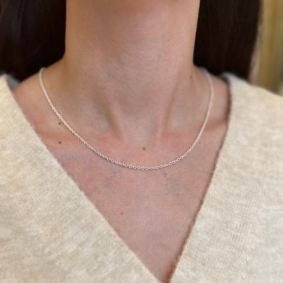 Collana Con Catena A Corda In Argento Sterling Taglio Diamante - 1,8 Mm