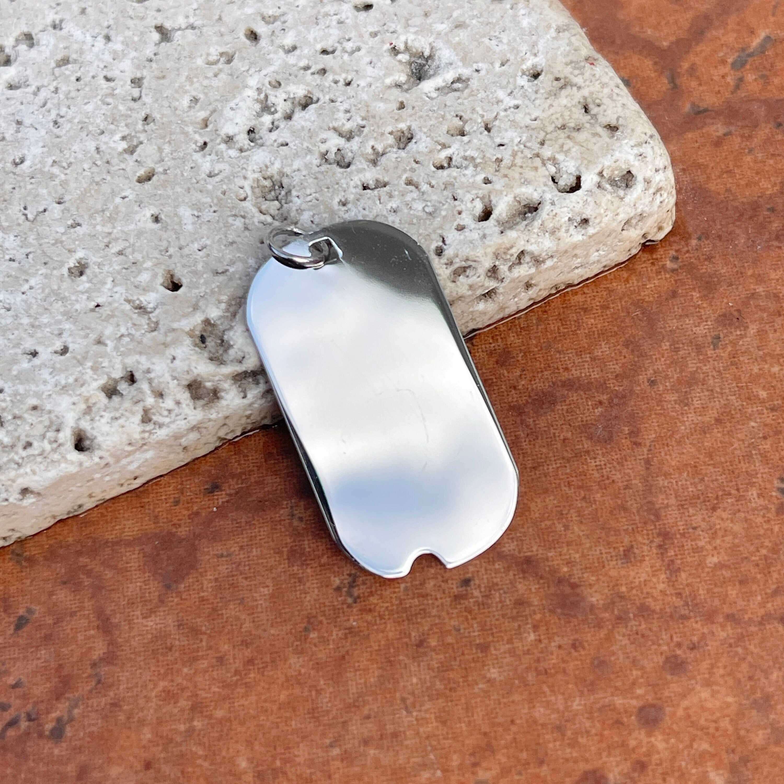 Plata de pulida brillante colgante GRAVABLE / Etsy España