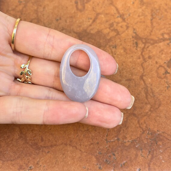 Vintage Genuine Gray Pink Quartz Oval Hooplet Ear… - image 3